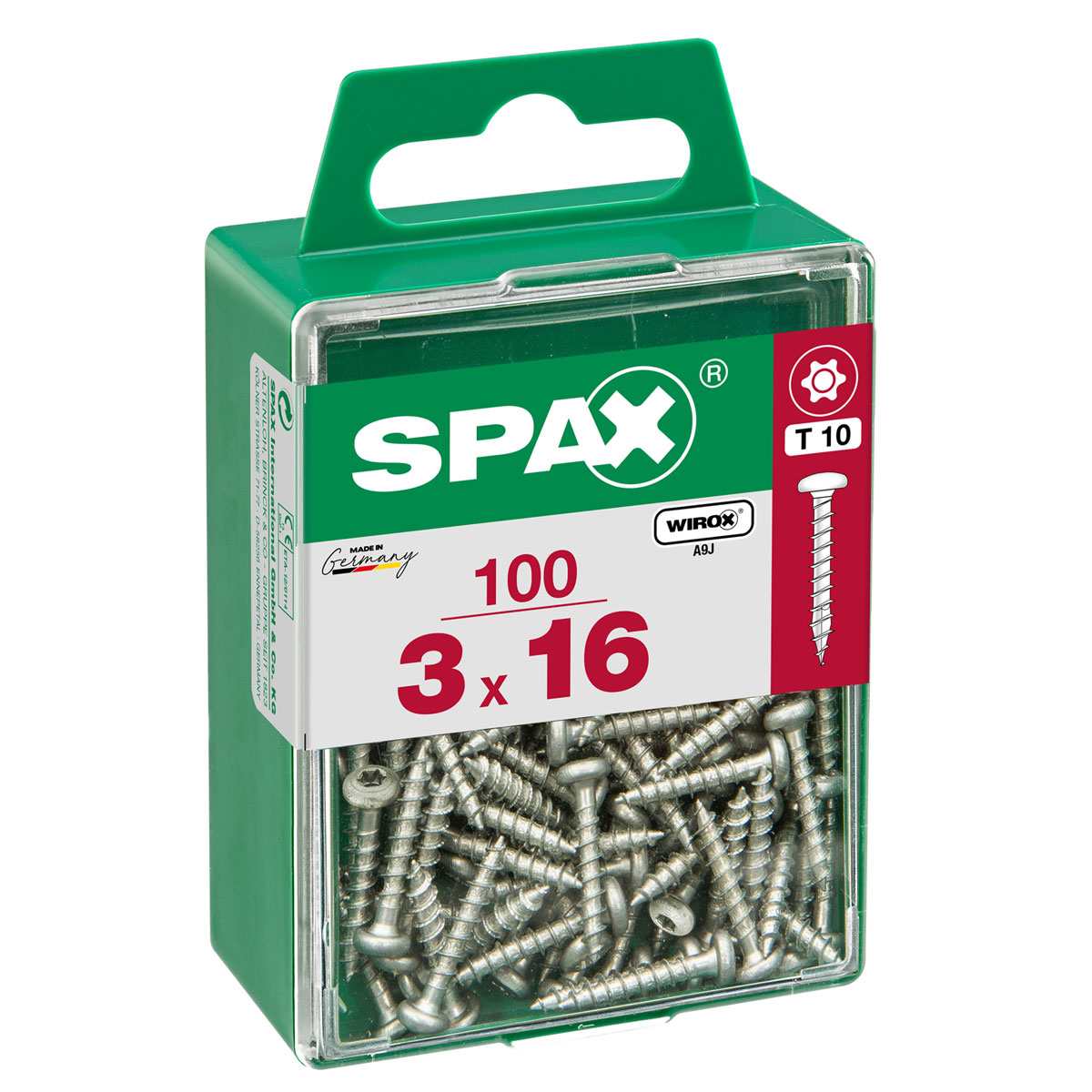 Spax Universalschraube WIROX Rundkopf 3,5 x 16 mm Torx 100 Stück Spax Universalschraube WIROX Rundkopf 3,5 x 16 mm Torx 100 Stück