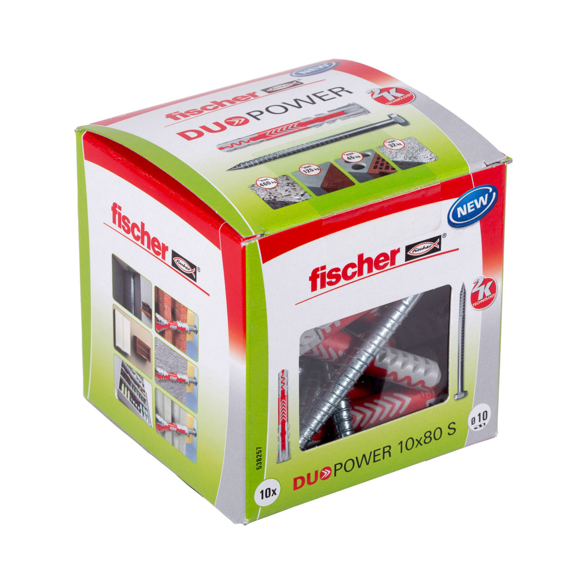 Fischer Dübel DuoPower 10 x 80 mm mit Schraube 10 Stück Fischer Dübel DuoPower 10 x 80 mm mit Schraube 10 Stück