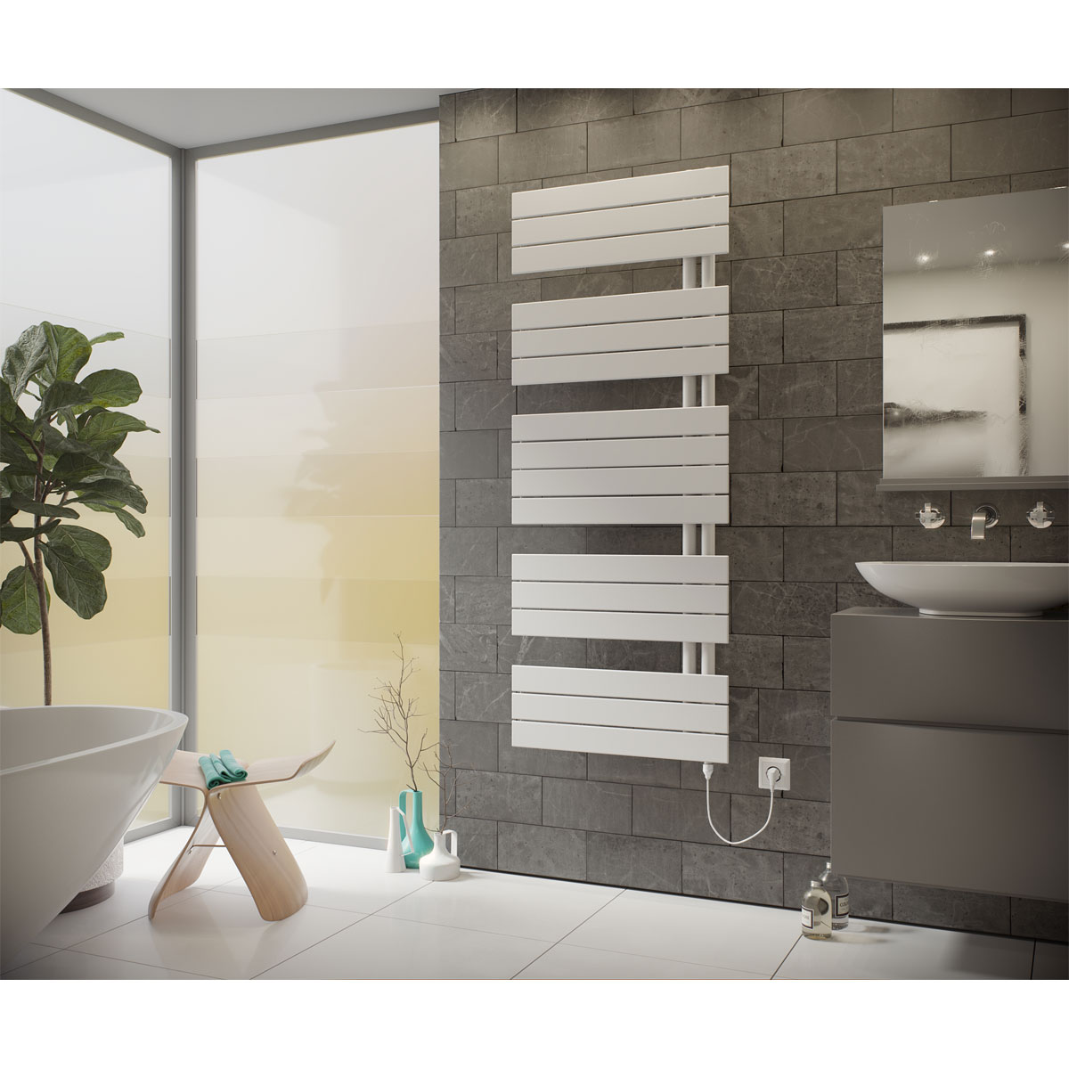 Ximax  Elektrischer Handtuchwärmer P2-Open 1495 x 700 mm 900 Watt Typ 1 Weiß