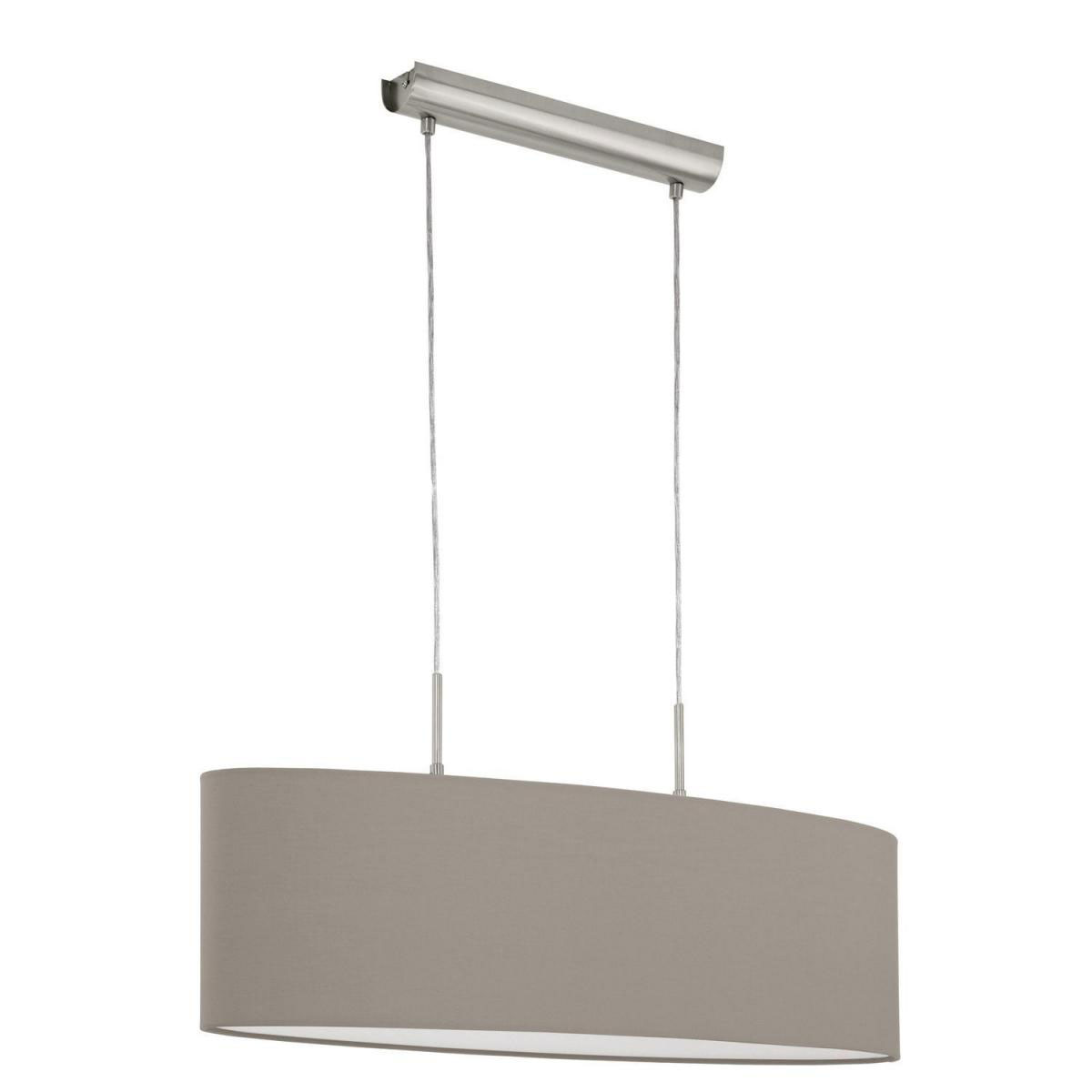 Eglo Hängeleuchte Pasteri nickel/taupe 75 cm Eglo Hängeleuchte Pasteri nickel/taupe 75 cm