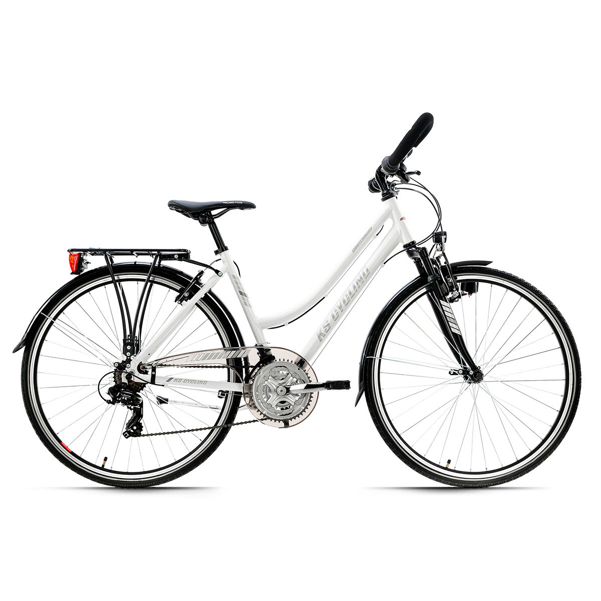 KS Cycling Trekkingrad Canterbury Damen Multilenker 48 cm weiß matt