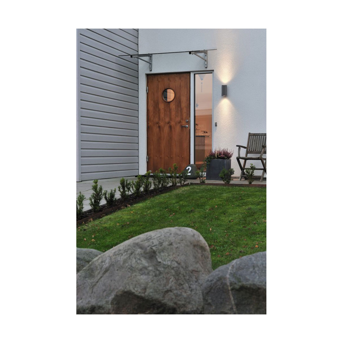 Konstsmide LED-Außenwandleuchte Siena grau Bild 3