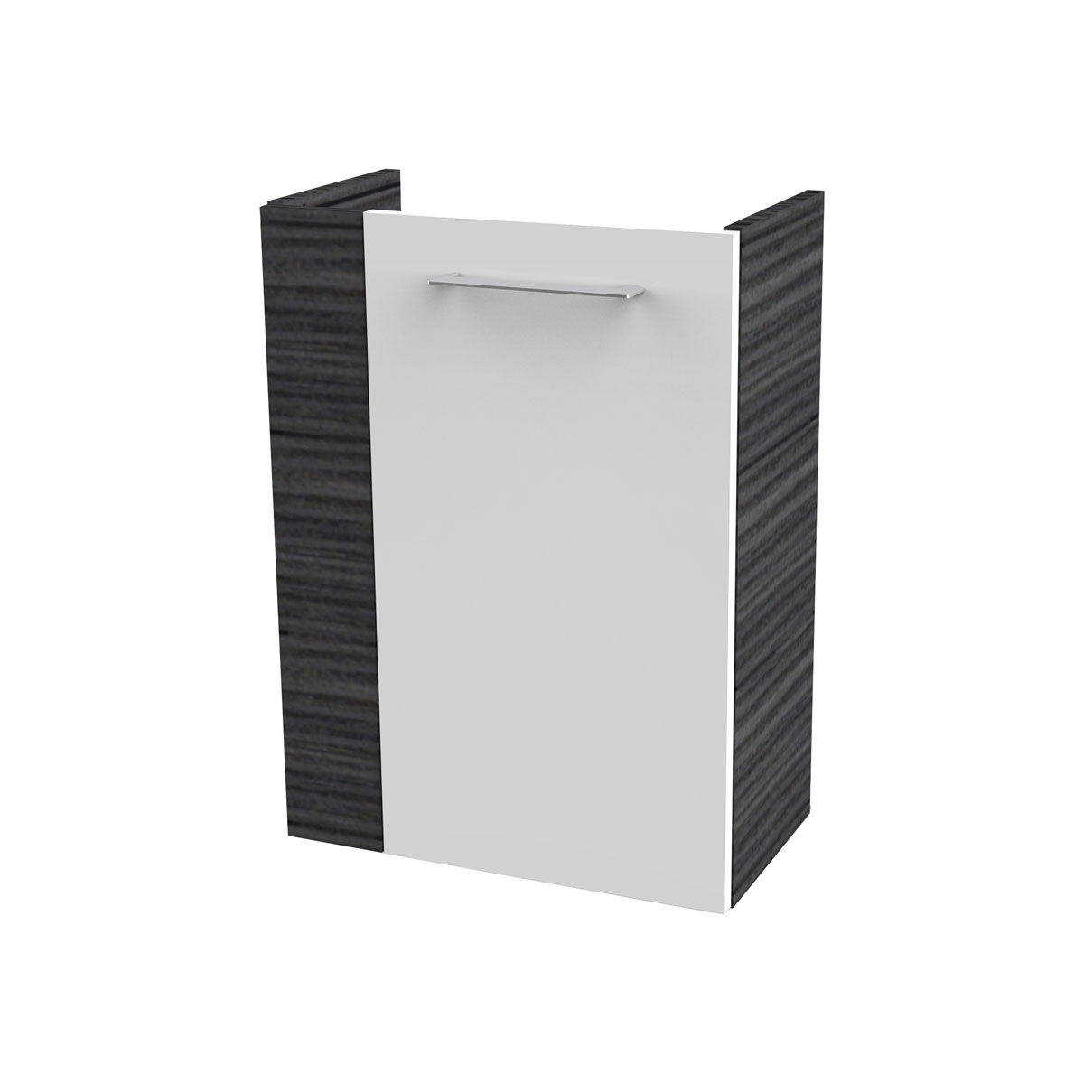 Fackelmann Gäste-WC Waschtischunterschrank rechts SBC 440 x 600 x 243 mm DarkOak/Weiß