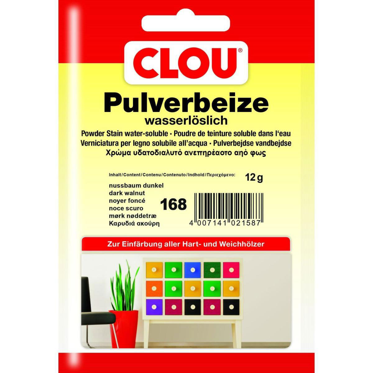 Clou Pulverbeize Nussbaum dunkel