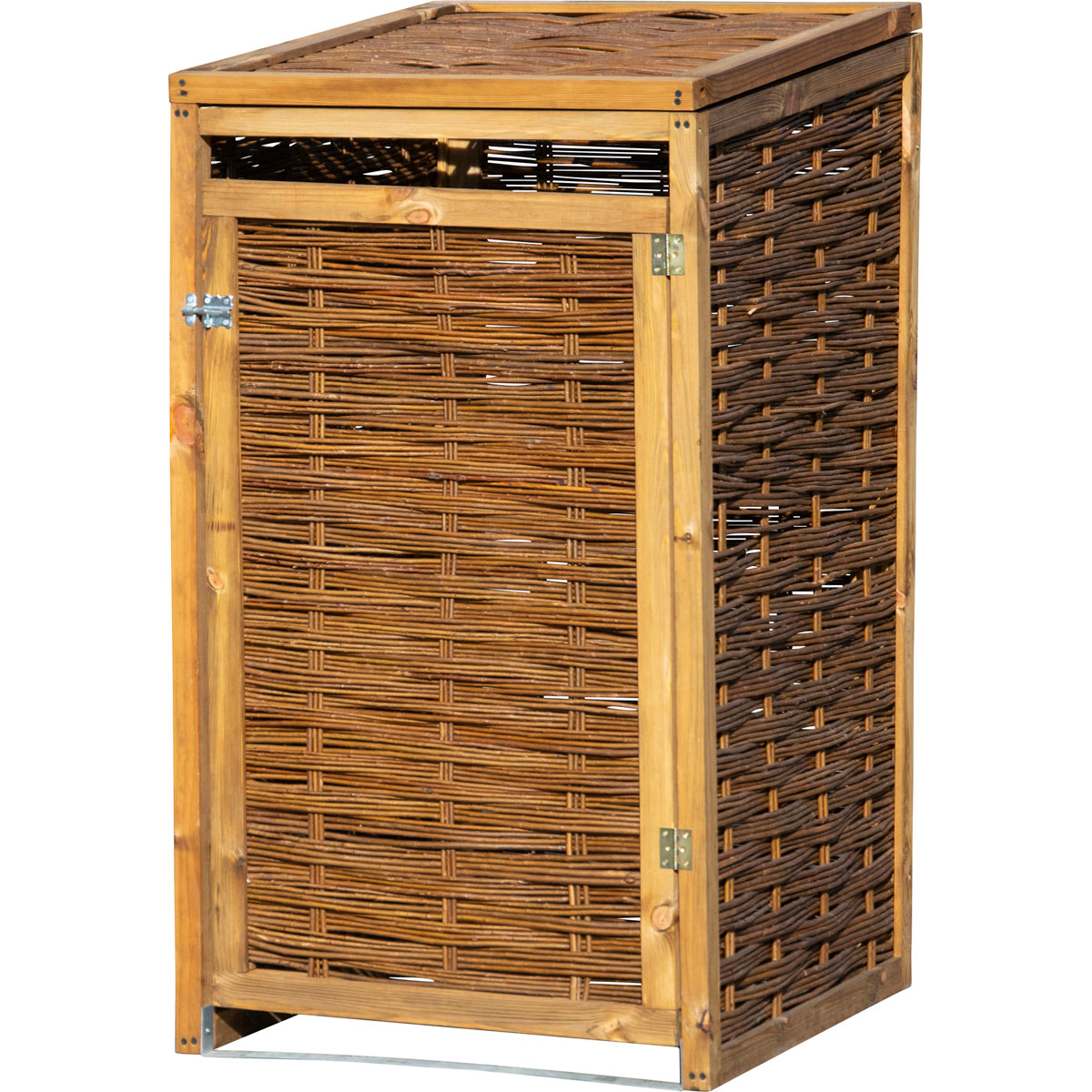 dobar Holz-Mülltonnenbox 70 x 83 x 132 cm braun