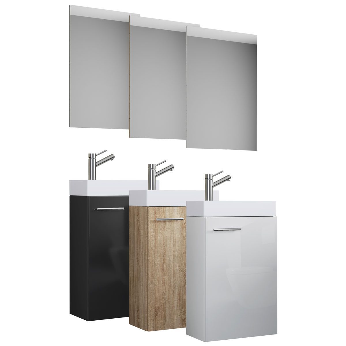 Gäste-Waschplatz Slito mit Spiegel weiß Bild 4