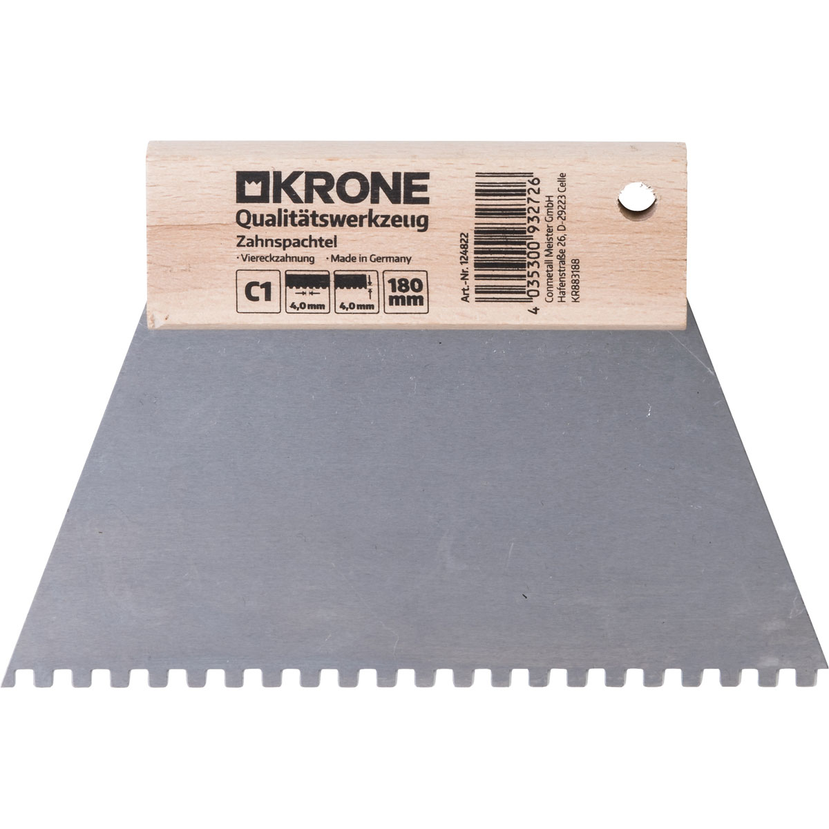 Krone  Zahnspachtel 180 mm C1 4,0 x 4,00mm Krone  Zahnspachtel 180 mm C1 4,0 x 4,00mm
