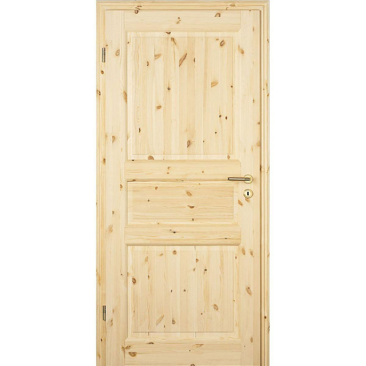 Borne Zimmertür Landhaus 03 Kiefer roh 73,5 x 198,5 cm DIN links