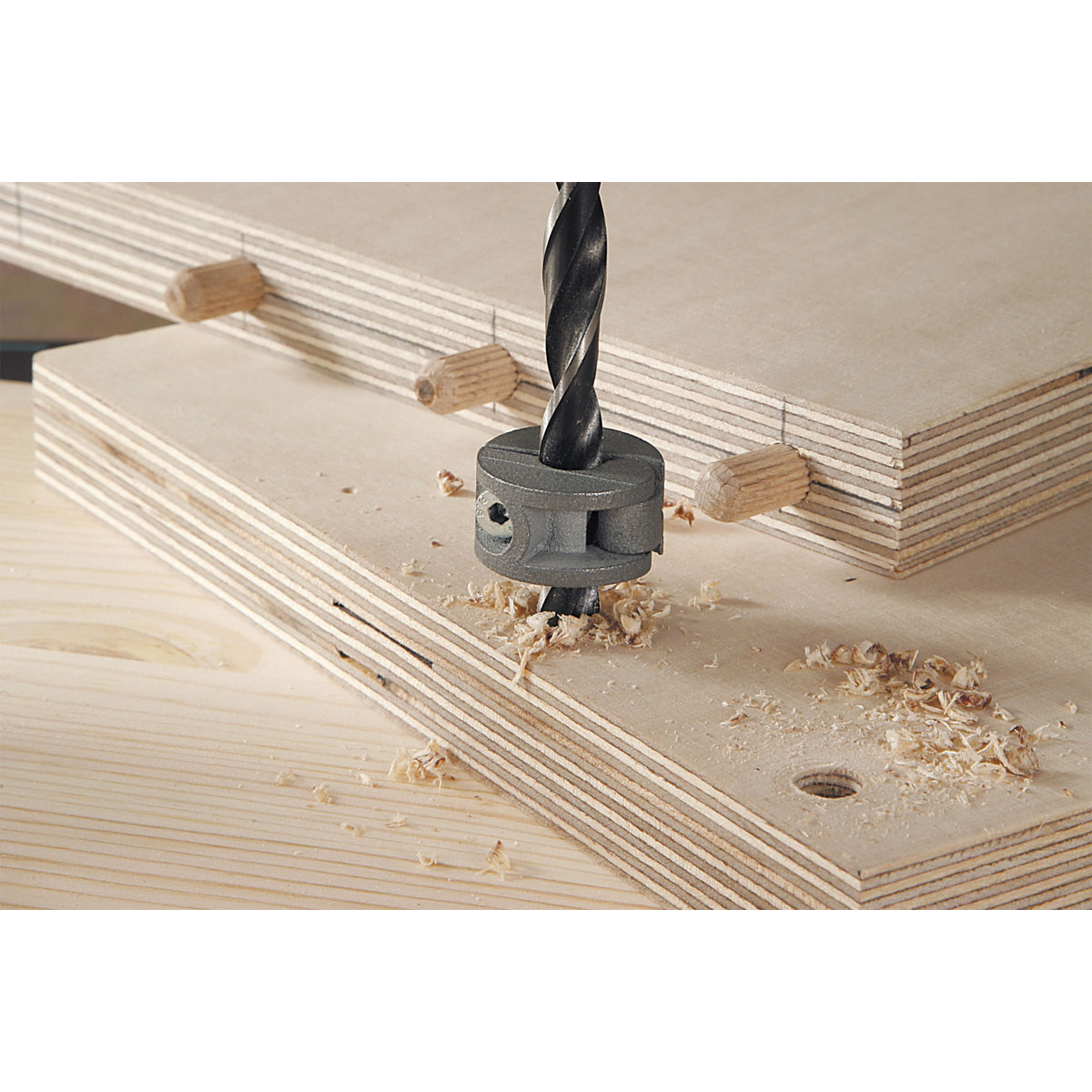 Wolfcraft  Universal-Tiefenstopp-Set 3- teilig  Bild 2