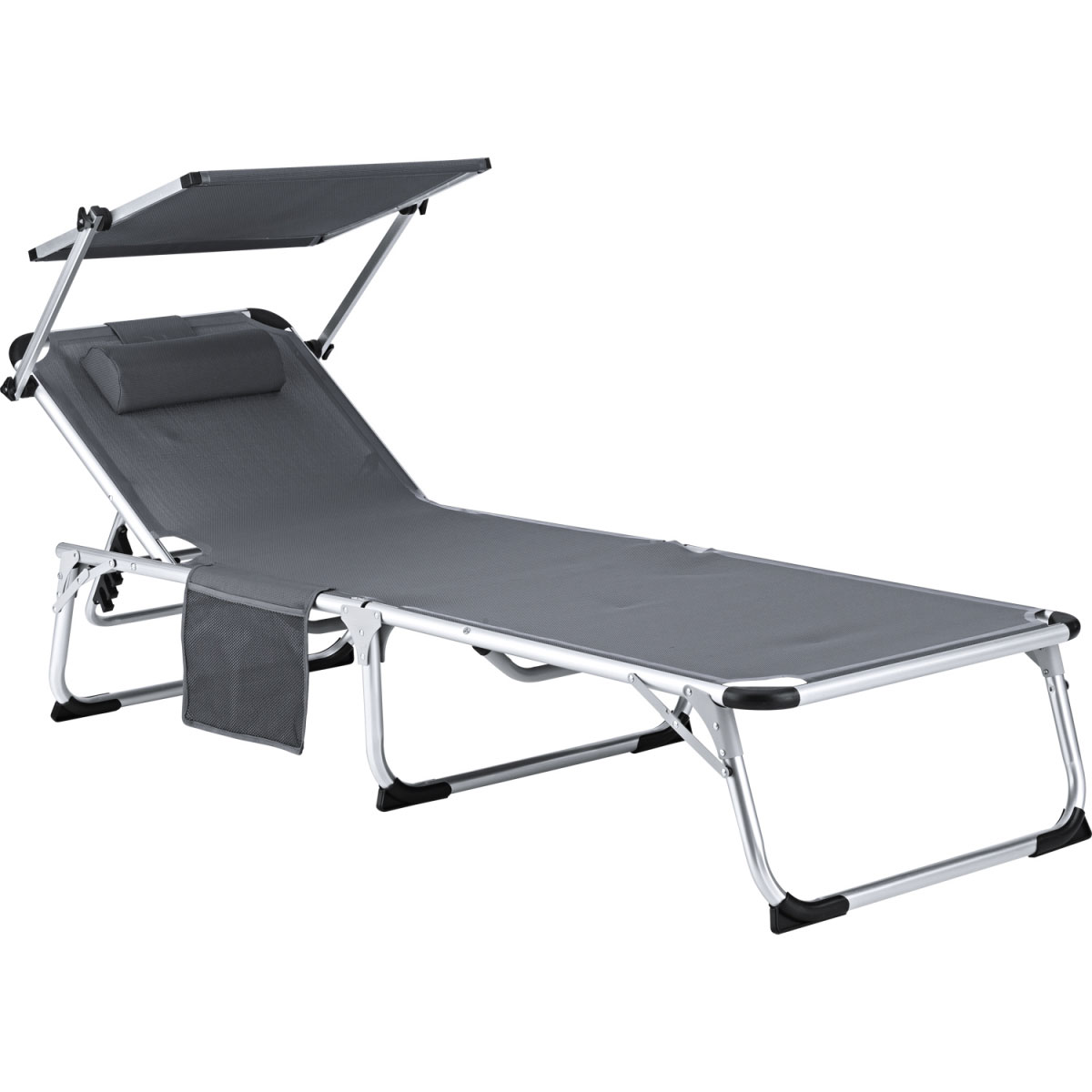 Haveson Dreibeinliege Klappliege XXL mit Sonnendach Bild 1