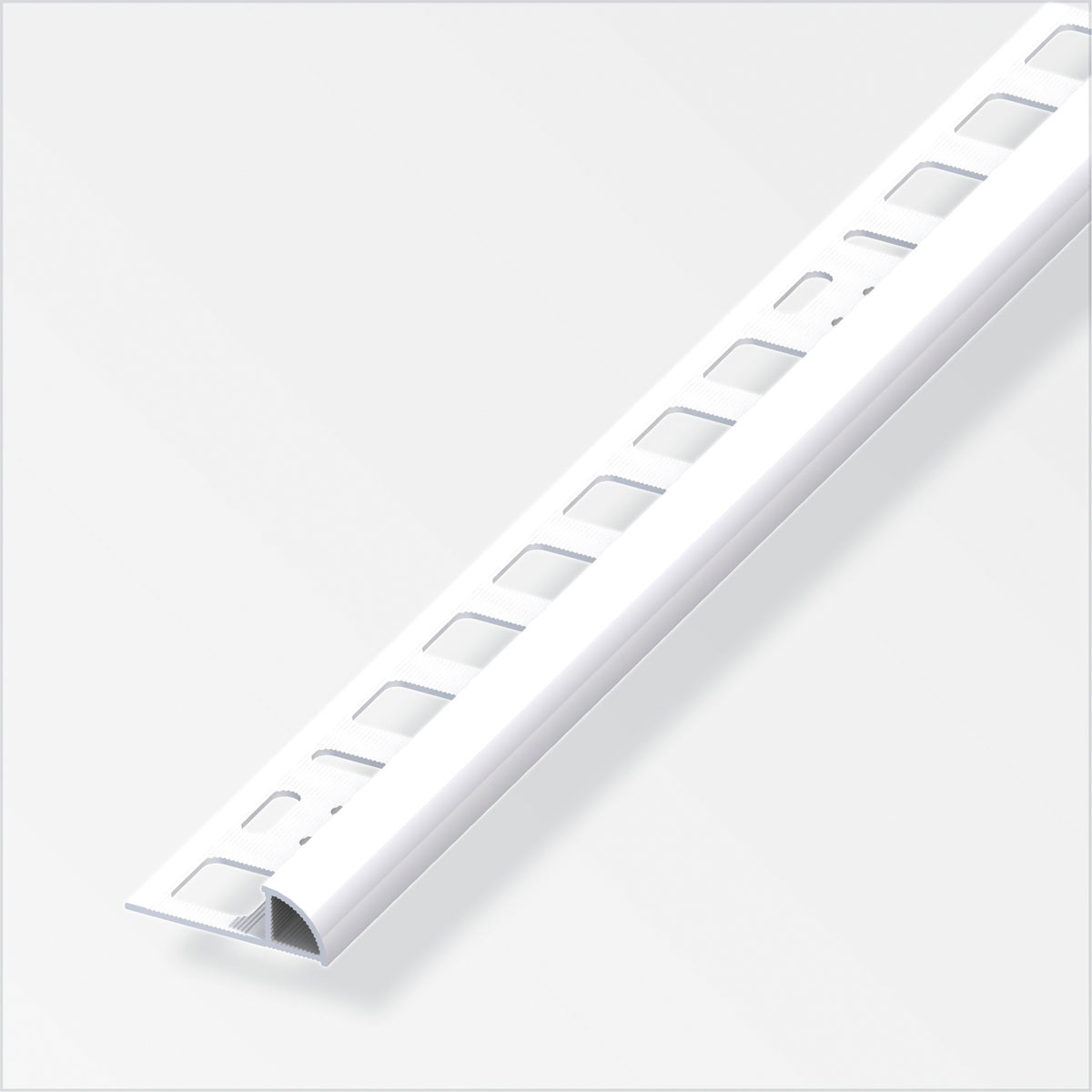 Fundamo Viertelkreisprofil 10 mm 2,5m PVC weiß