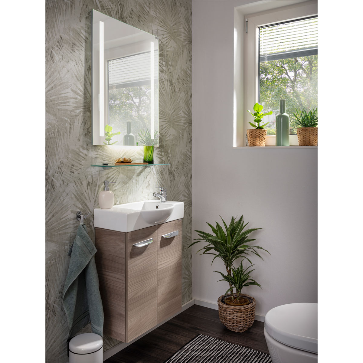 Fackelmann  Gäste-WC Waschtischunterschrank SBC 520 x 600 x 243 mm Steinesche Bild 6