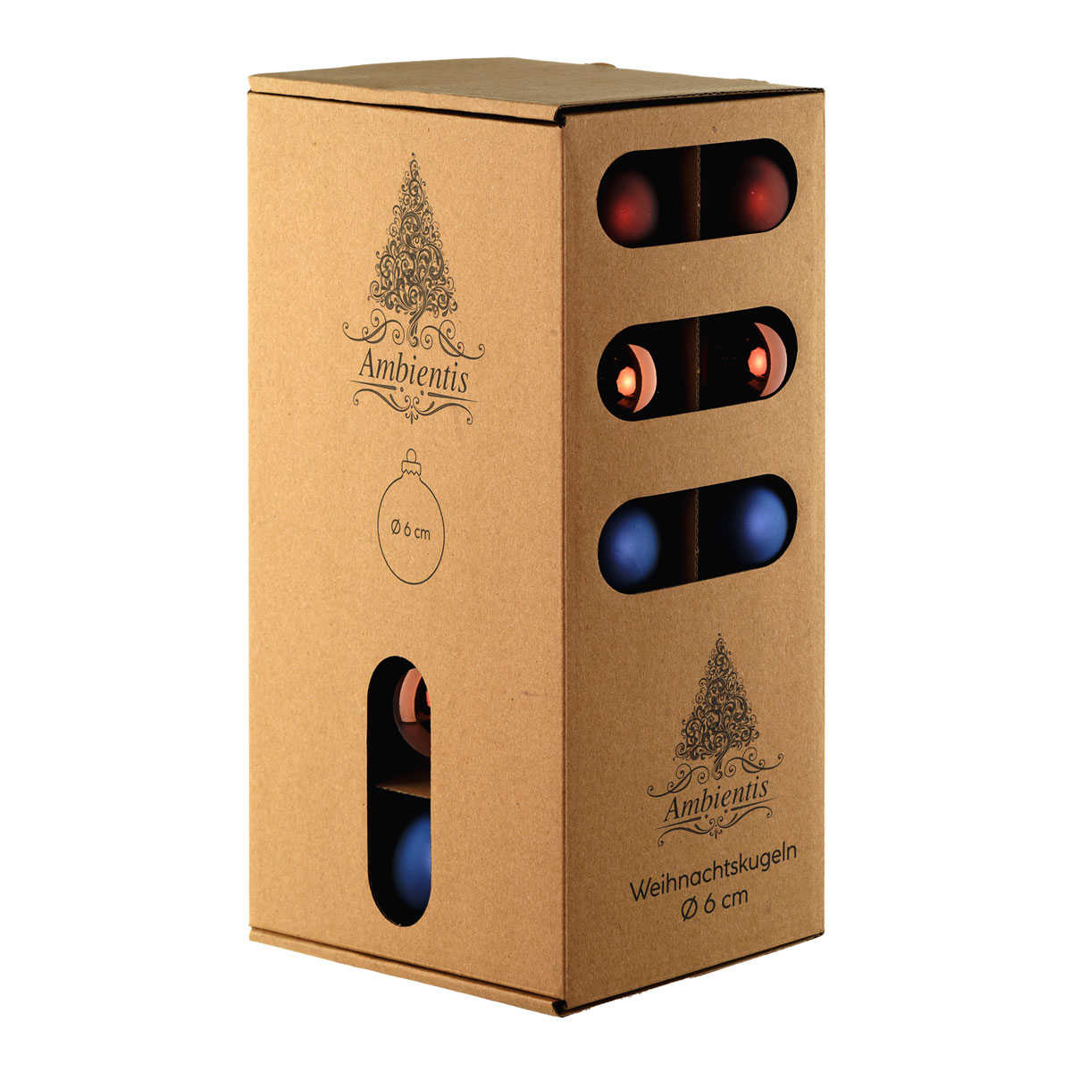 Ambientis Glaskugeln 6 cm braun blau Mix Bild 4