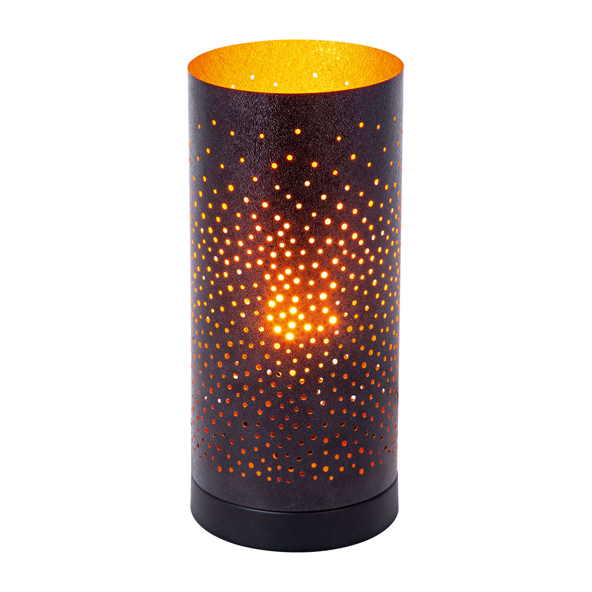 Flector Tischleuchte Kamina schwarz gold H 24 cm