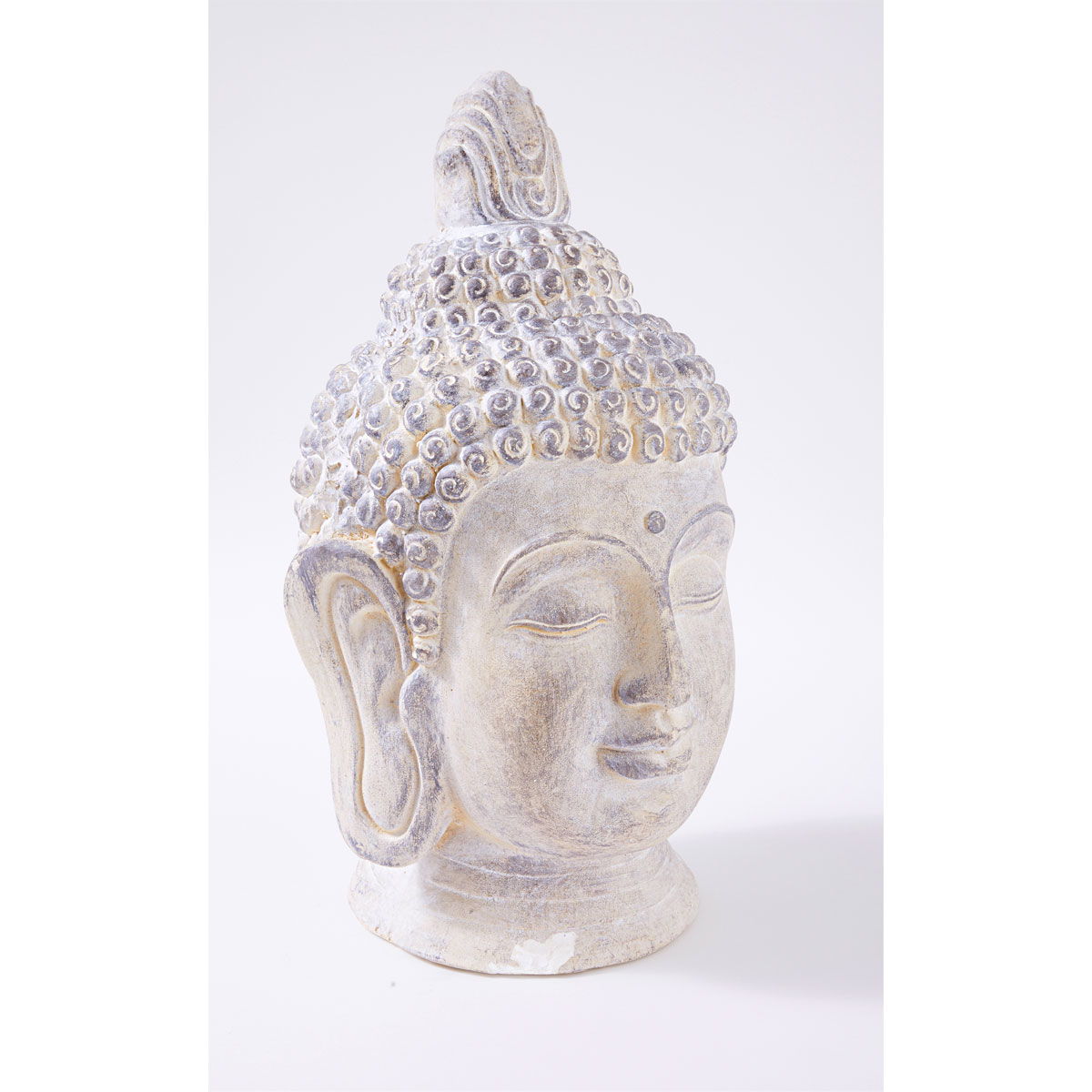 Buddha-Kopf creme antikes Finish Bild 1