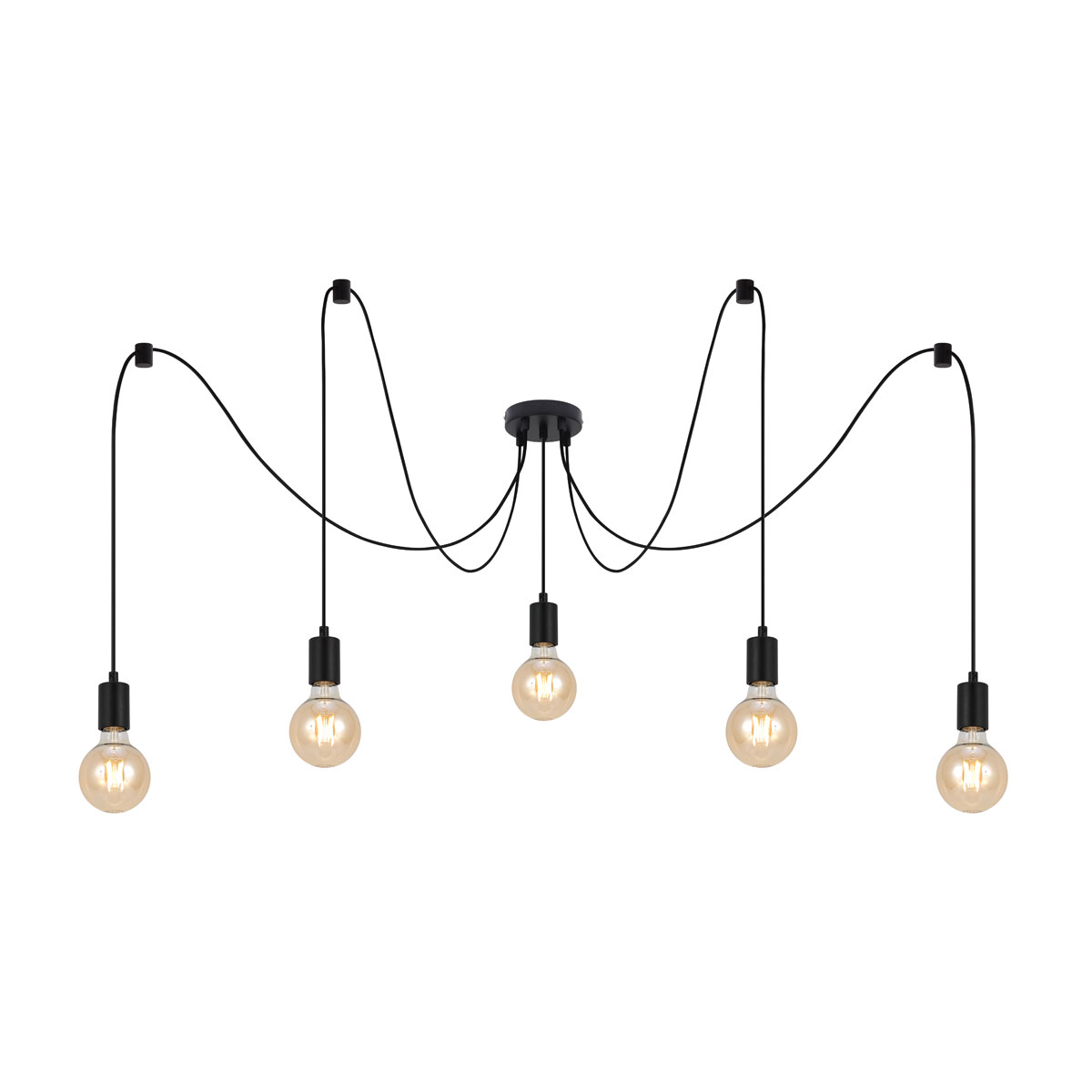 Flector Deckenleuchte Spider schwarz