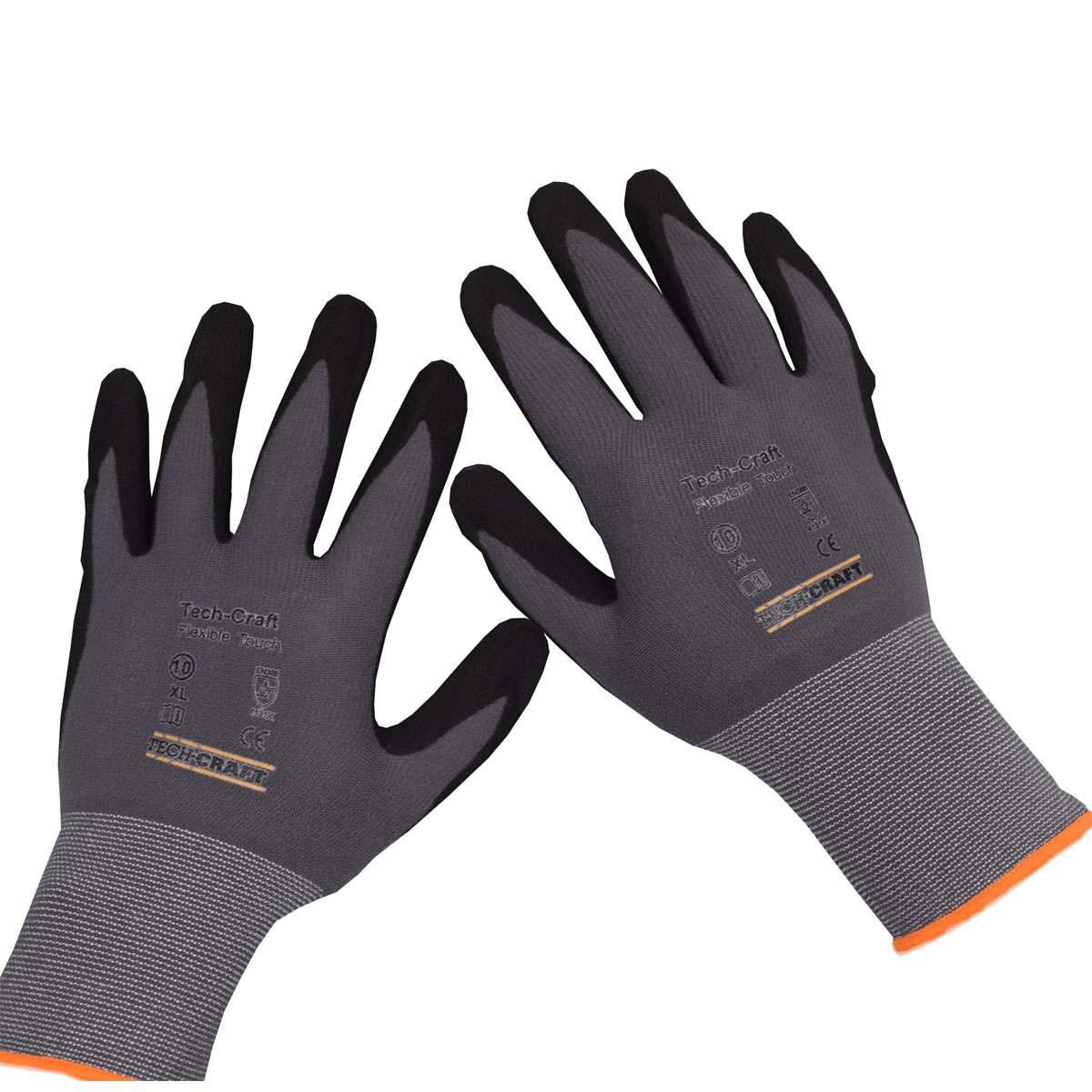 Tech Craft Arbeitshandschuh "Flexible Touch" Gr. 10 10x 3 Paar Montage Mechanik