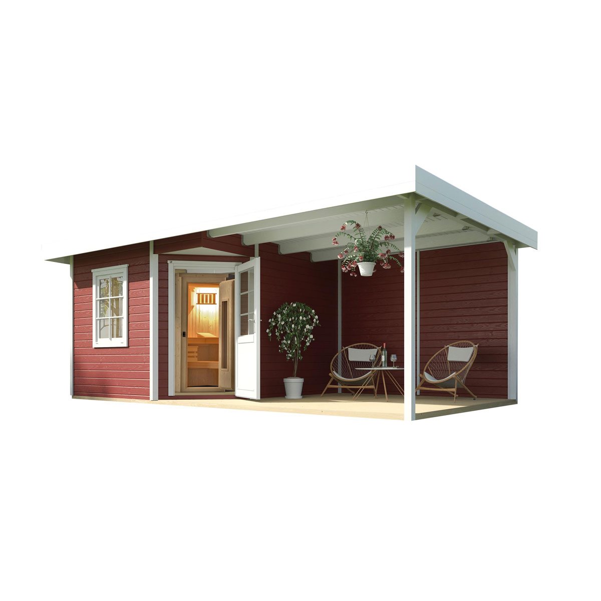 Weka  Saunahaus Salo Größe 2 Sparset 7,5 kW OS natur