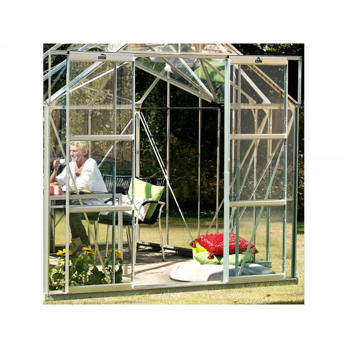 Vitavia Doppelschiebetür für Gewächshaus Sirius