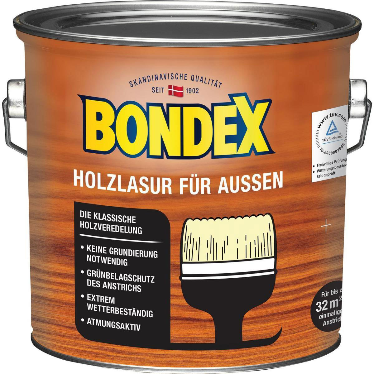 Bondex Holzlasur für Außen Ebenholz 2,5 L