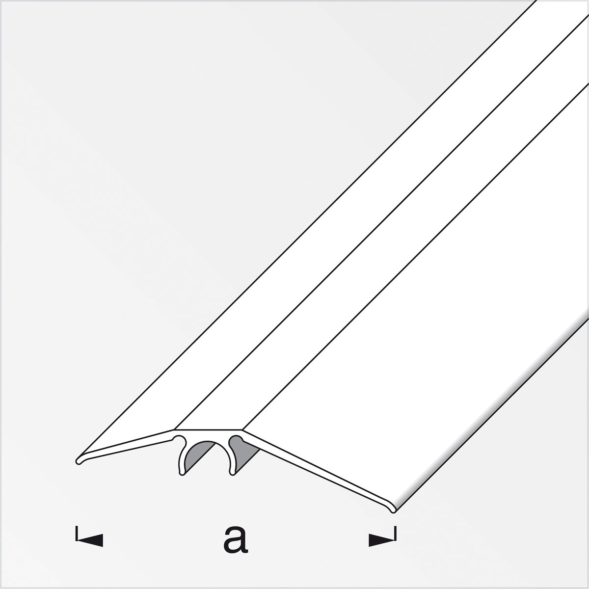 Alfer Niveauausgleichsprofil Clipstech 56 mm 2m edelstahl-optik Bild 2