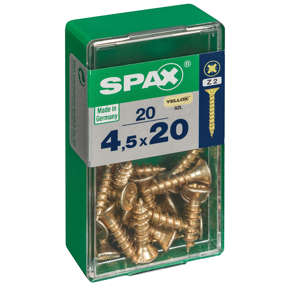 Spax Universalschrauben Yellox Senkkopf 4,5 x 20 S 20 Stück Bild 2