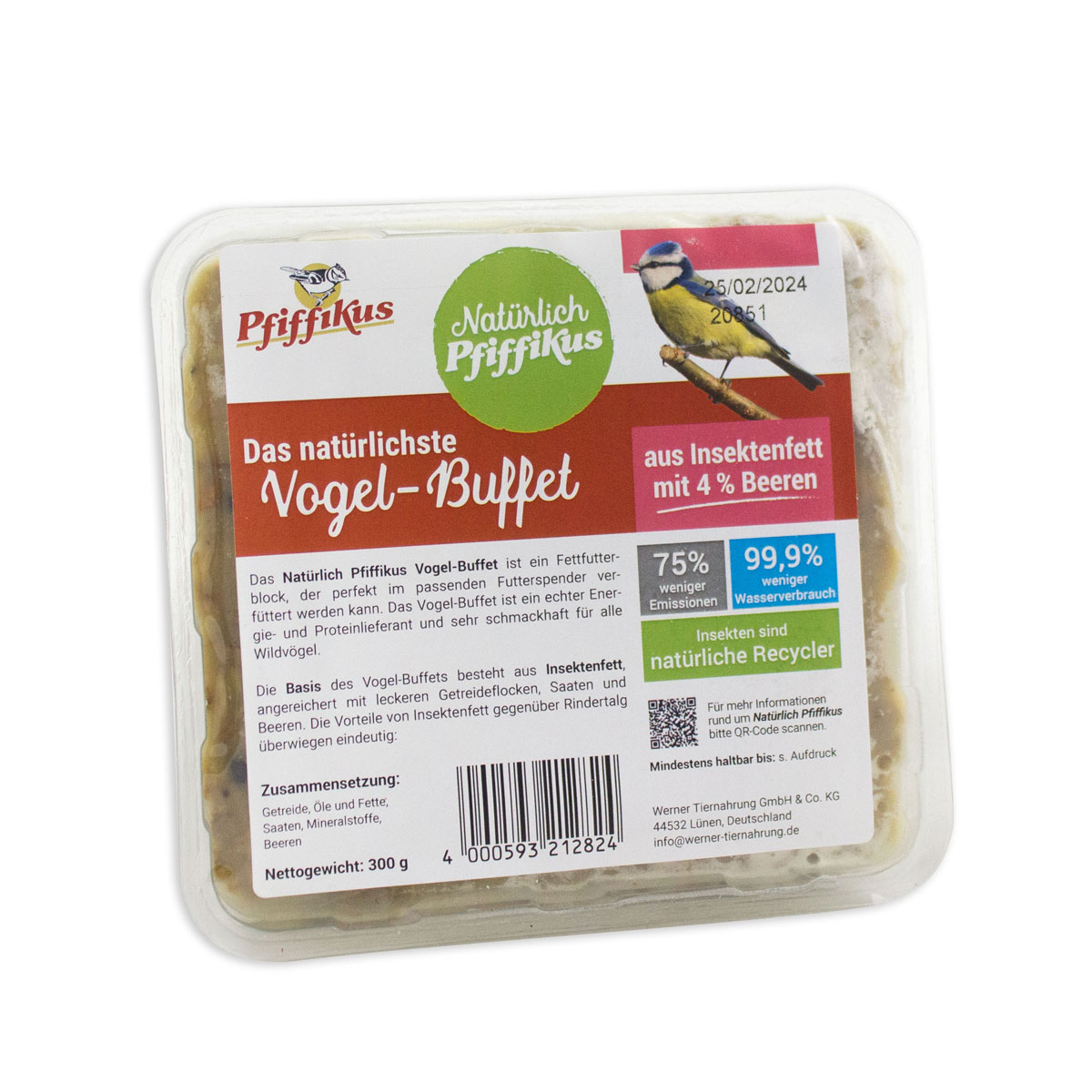 Pfiffikus Natürlich Vogelbuffet 0,3 kg mit Beeren