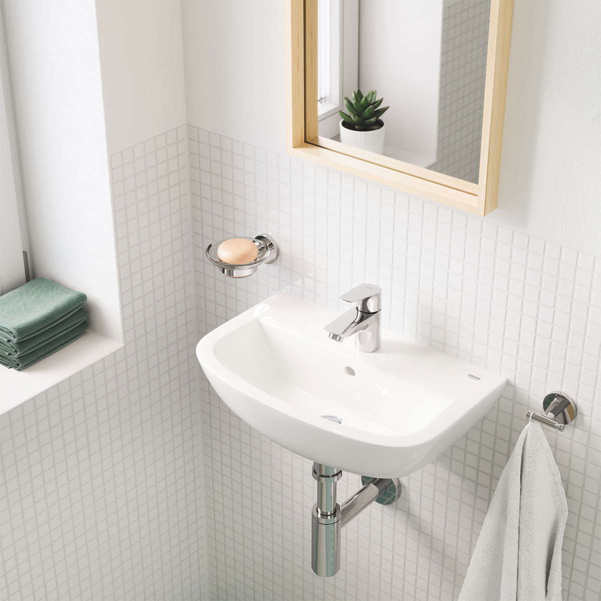 Grohe Handwaschbecken Bau alpinweiß 45,4 x 15,1 x 35,4 cm Bild 7