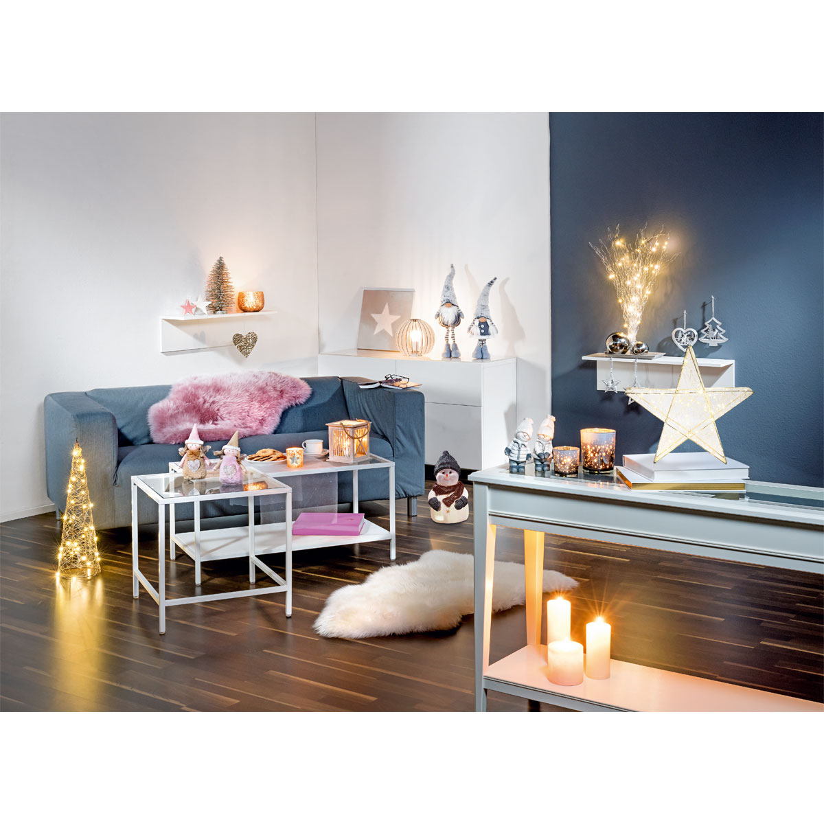 Ambientis LED-Drahtstern warmweiß 38 x 5 x 38 cm Bild 2