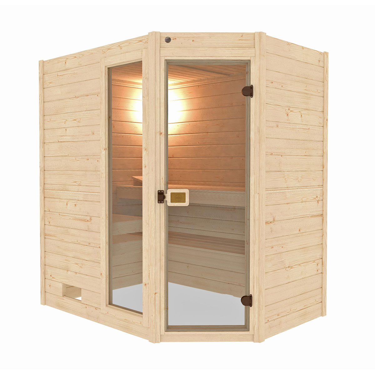Weka Massivholz-Sauna Valida Größe 3 Sparset 9,0 kW K inkl integrierter Steuerung