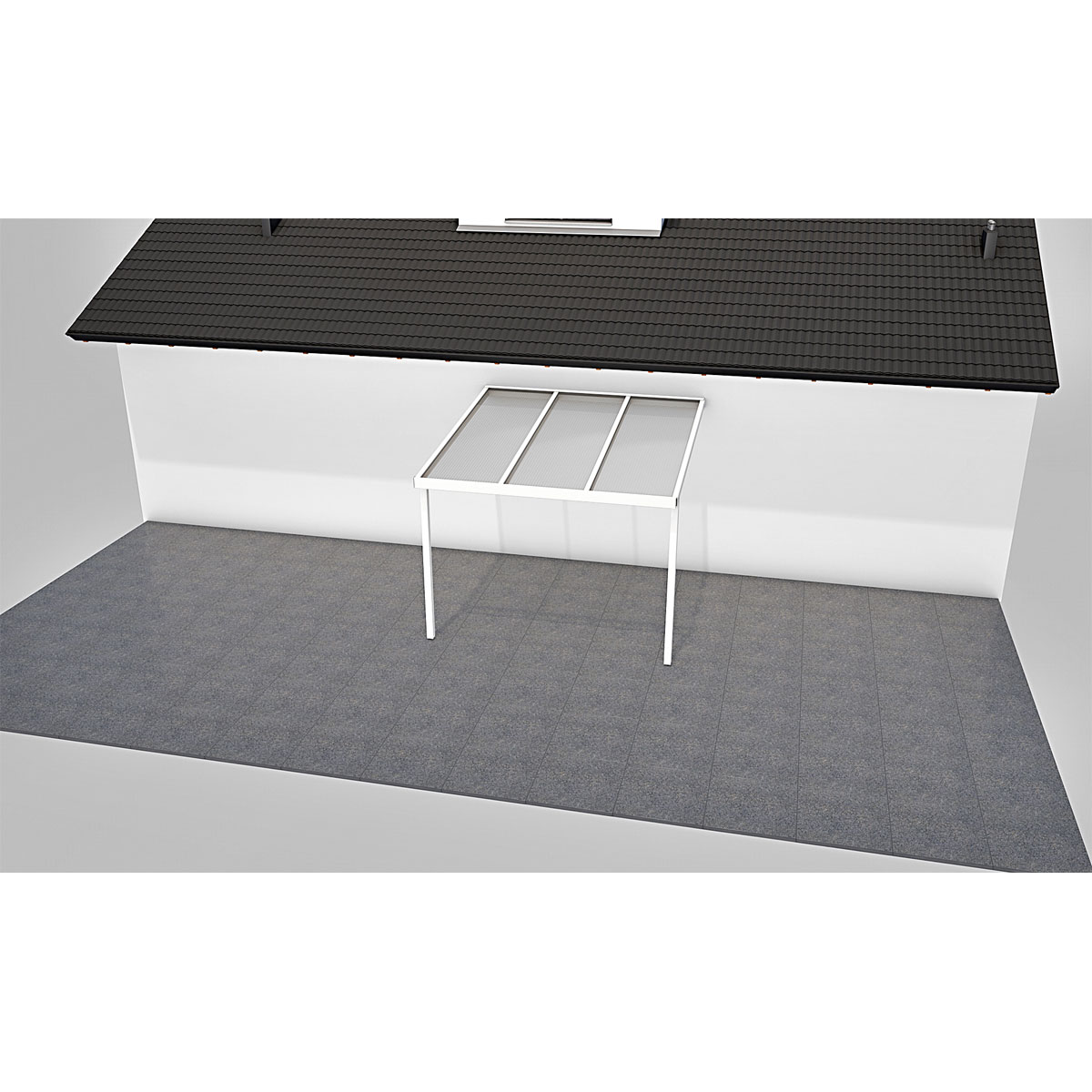 gutta Terrassenüberdachung Standard weiß 3,06 x 3,06 m Bild 3