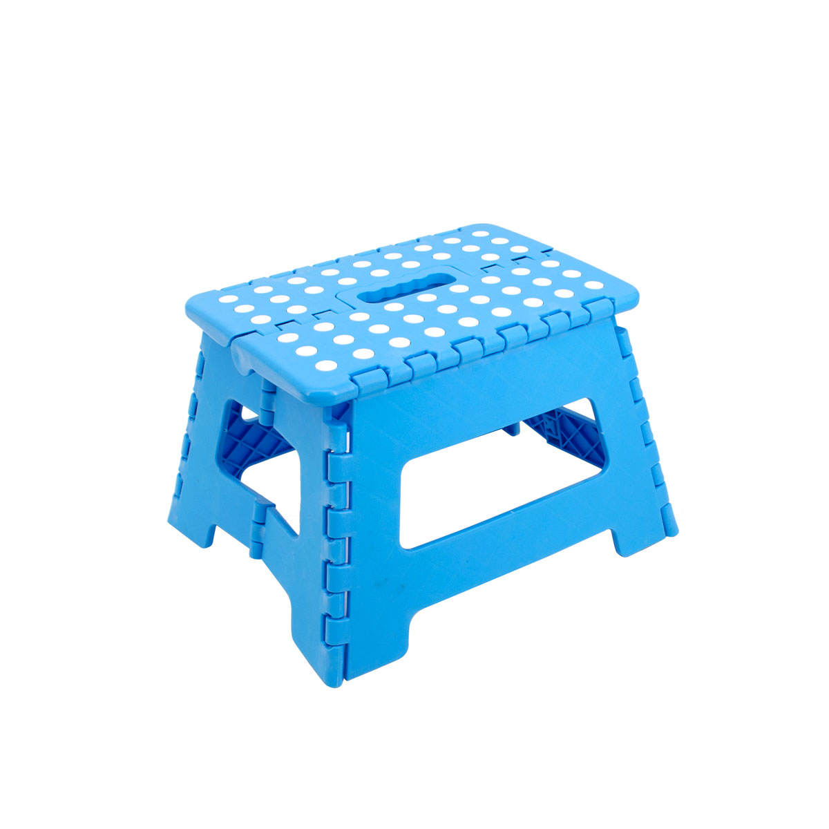 Basic Klapphocker 25 x 28 x 23 cm blau mit Tragegriff Bild 3