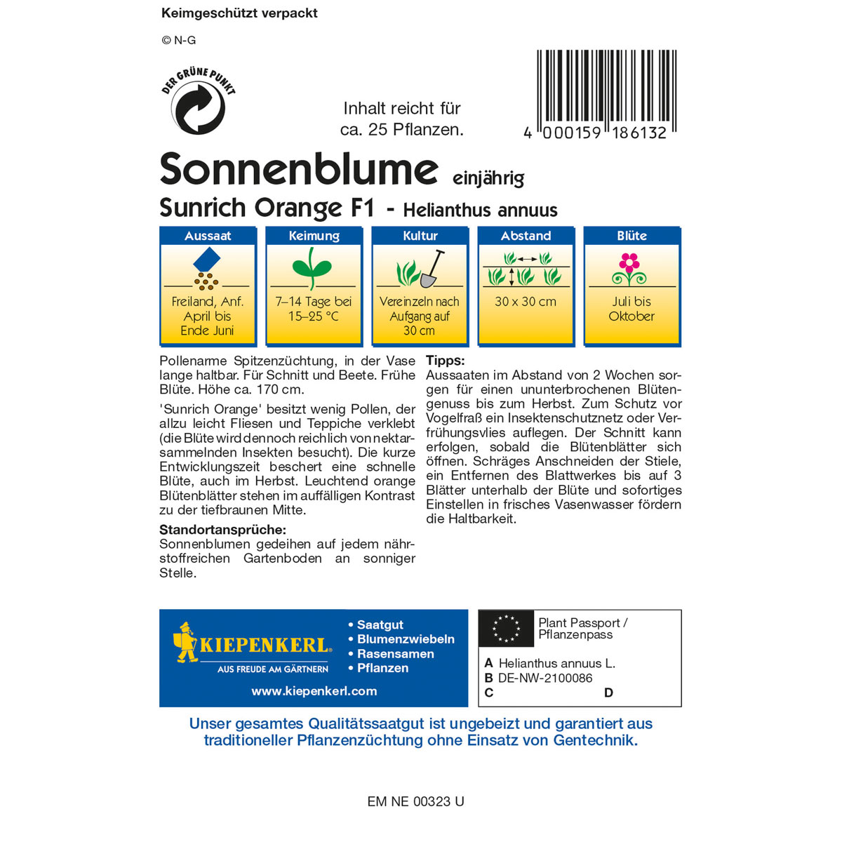 Kiepenkerl Sonnenblume Sunrich Orange Bild 2