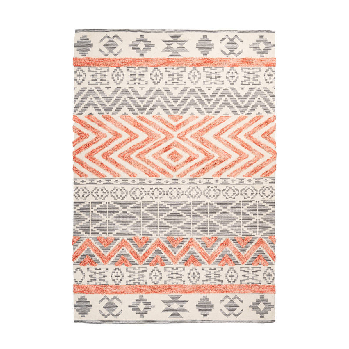 Ethno-Teppich Ethnie 100 grau/apricot