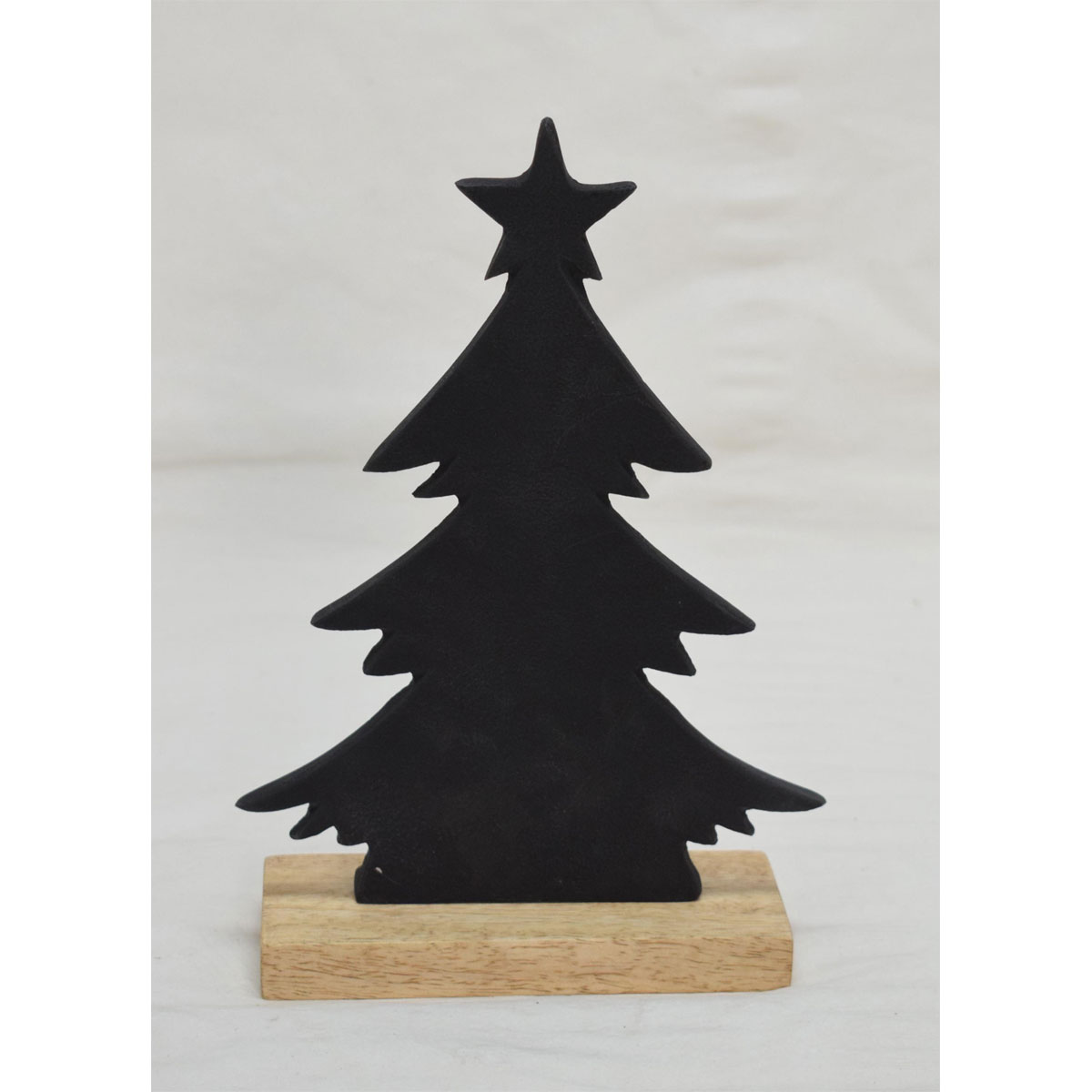 Aluminium Baum auf Sockel schwarz H21 cm