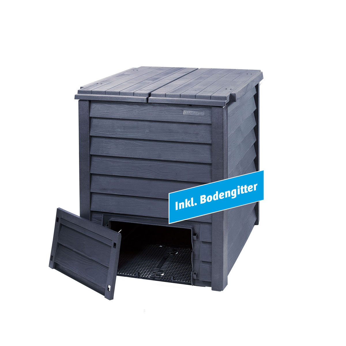 Garantia Komposter Thermo Wood mit Bodengitter anthrazit mit