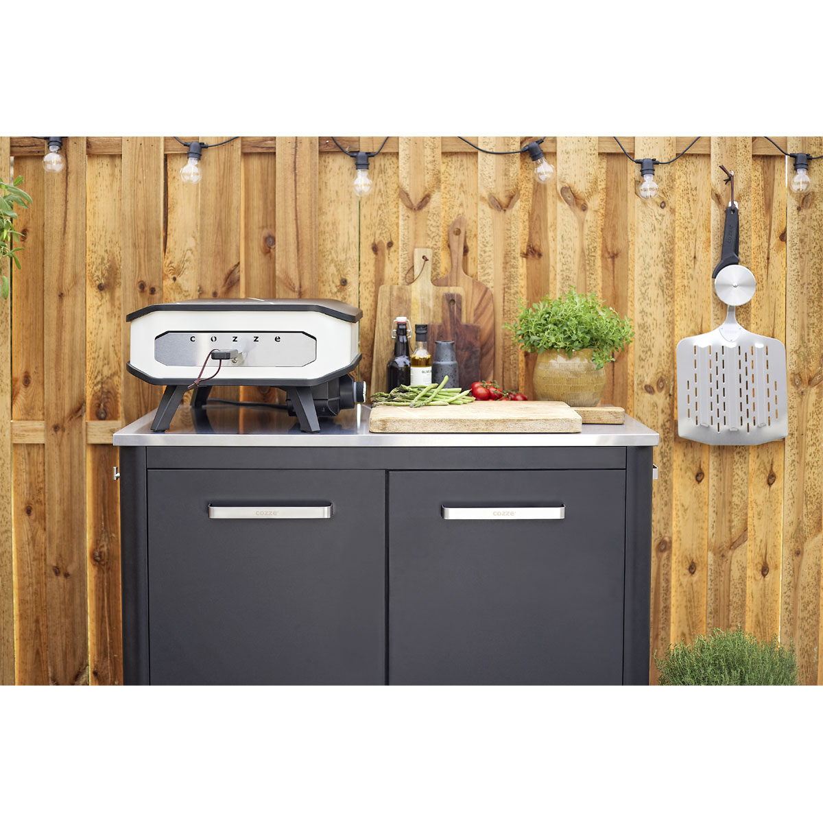 COZZE Pizzaofen Elektro 230V mit Tür und Pizzastein 2200 W Bild 8