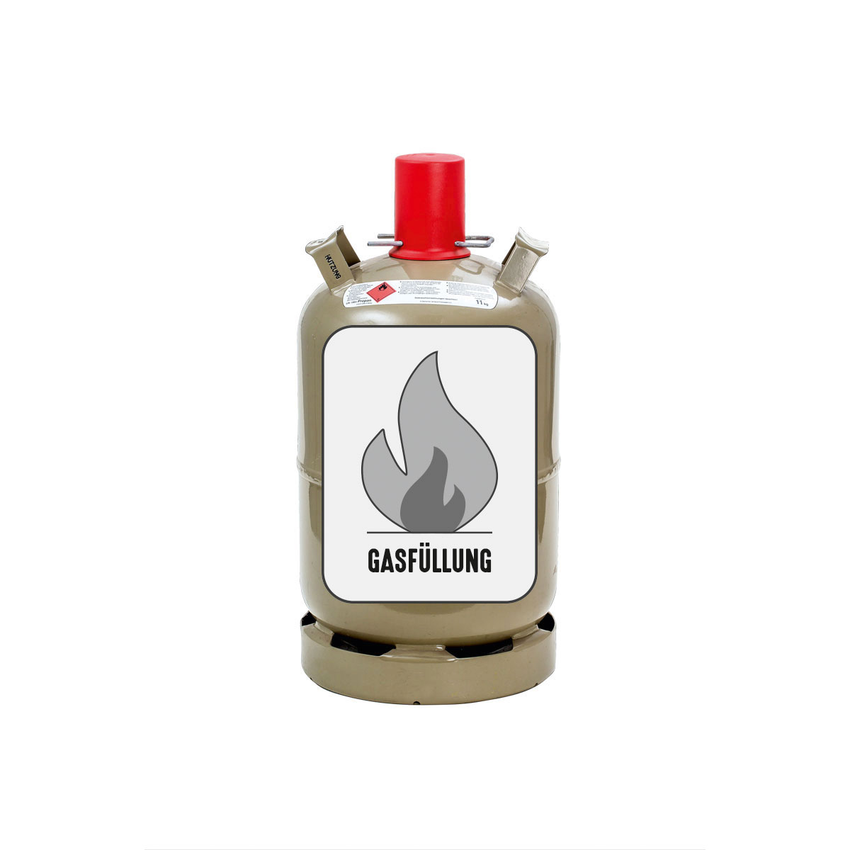 Propangas-Eigentumsflasche Stahl 11 kg Füllung zzgl Pfand