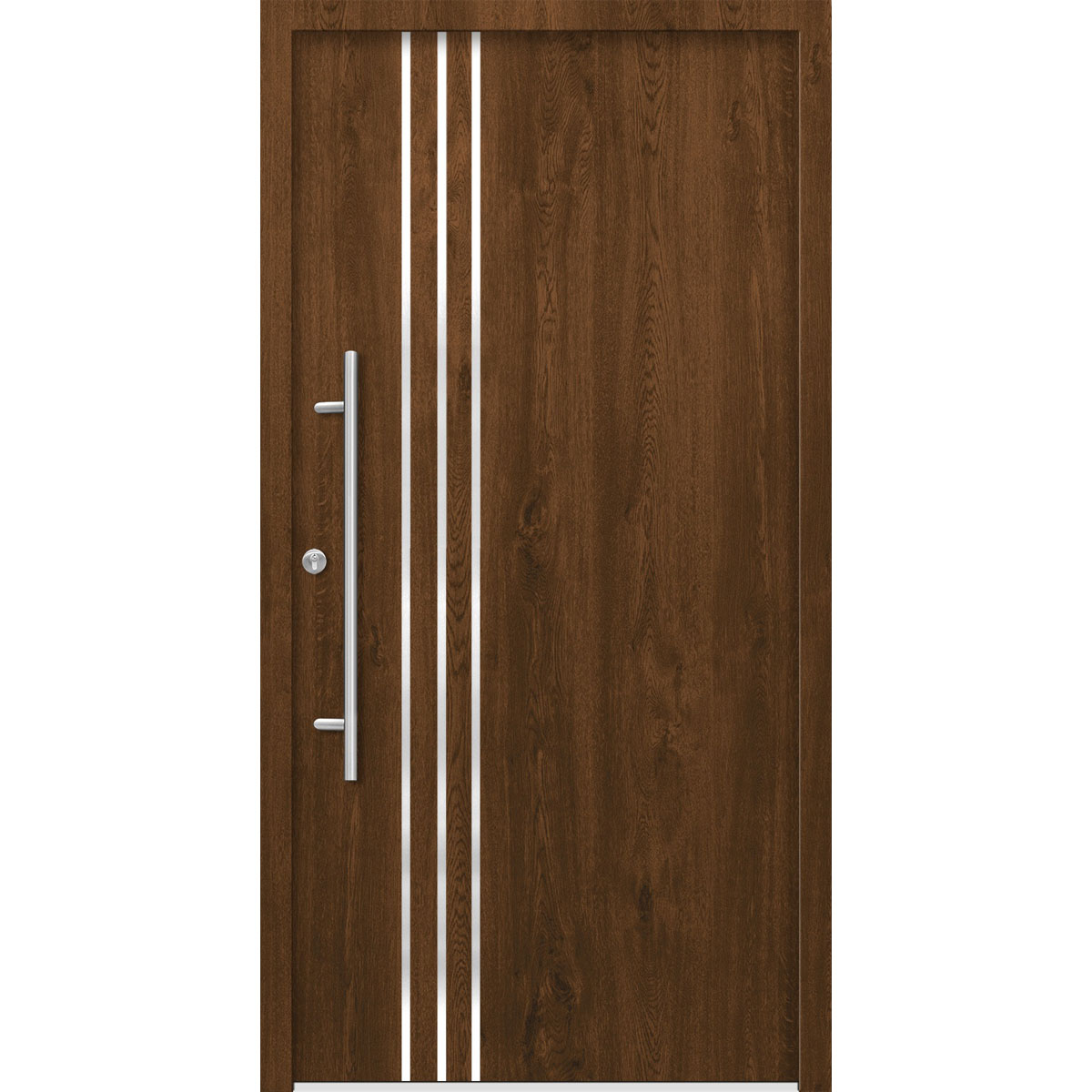 SplenDoor Premium-Haustür Passivedoor Kalmar energiesparend nussbaum 100 x 200 cm links