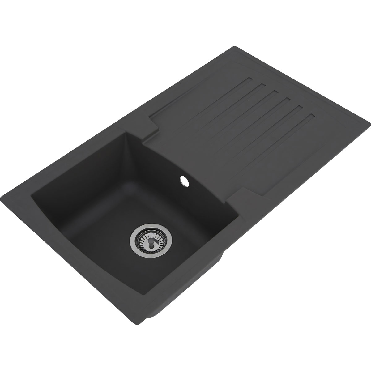 Respekta Spüle grau 86 cm Mineralit 1 Becken 1 Abtropffläche Bild 11