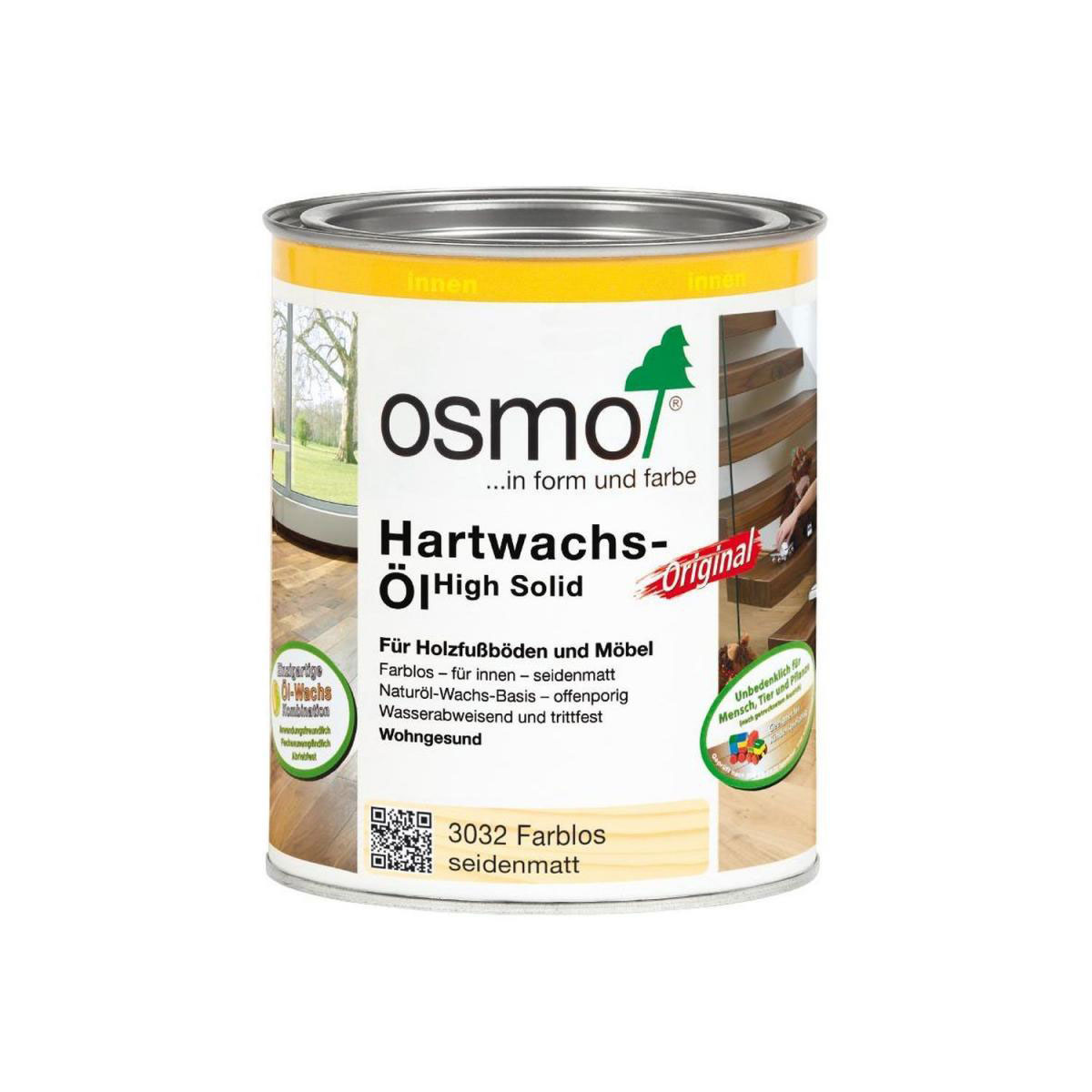 Osmo Hartwachs-Öl Original Farblos Seidenmatt 0,75 L