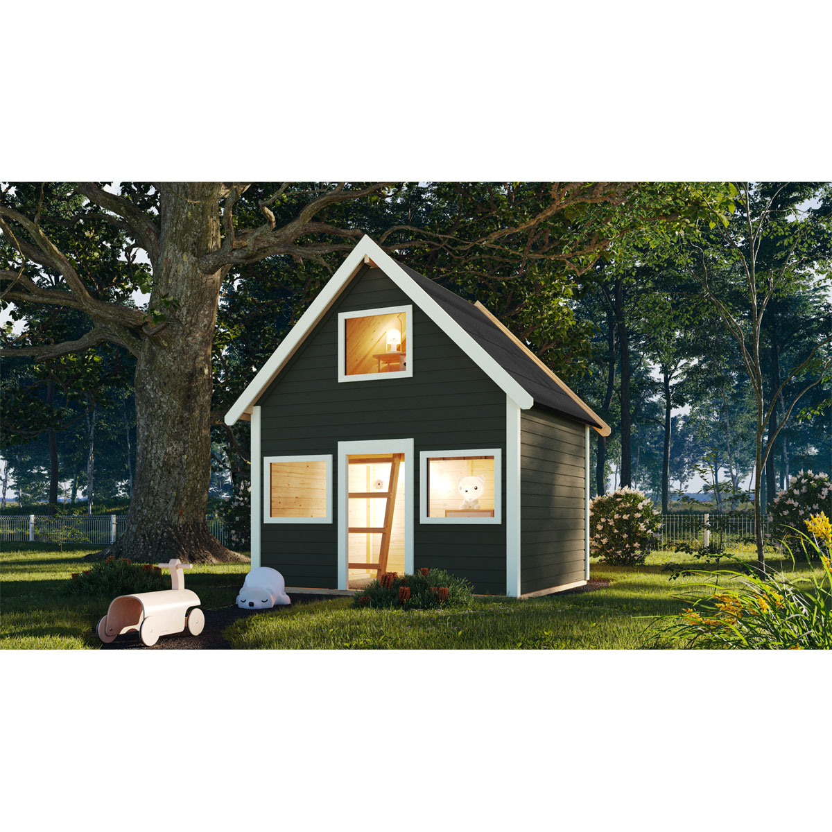 Spielhaus Kalle terragrau Bild 3