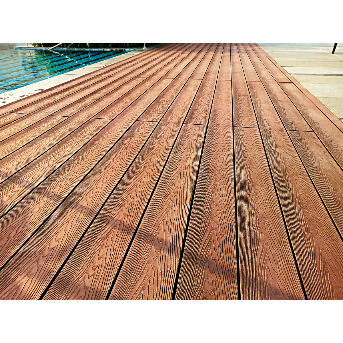 Hartmann WPC-Terrassendiele braun geriffelt 200 x 14,5 x 2,3 cm Bild 4