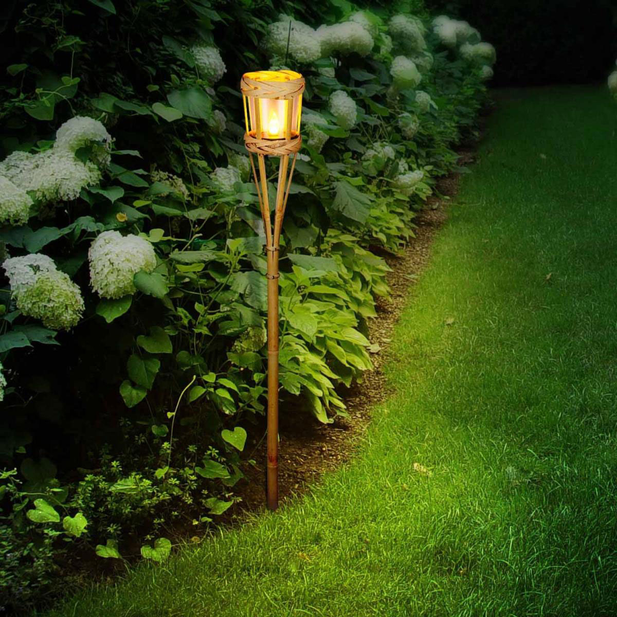Flector Garten Solar-LED Bambus-Gartenfackel 100 cm | 839747