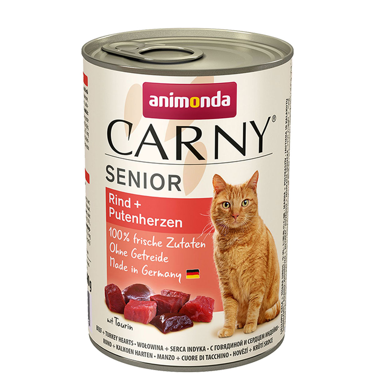 Carny Cat Senior Rind und Putenherzen 400g Dose