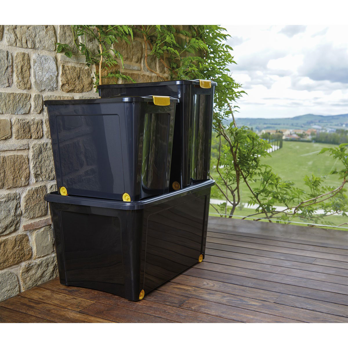 Combi Box, Farbe: Schwarz, Rollensystem, Inhalt: 29,5L Bild 5