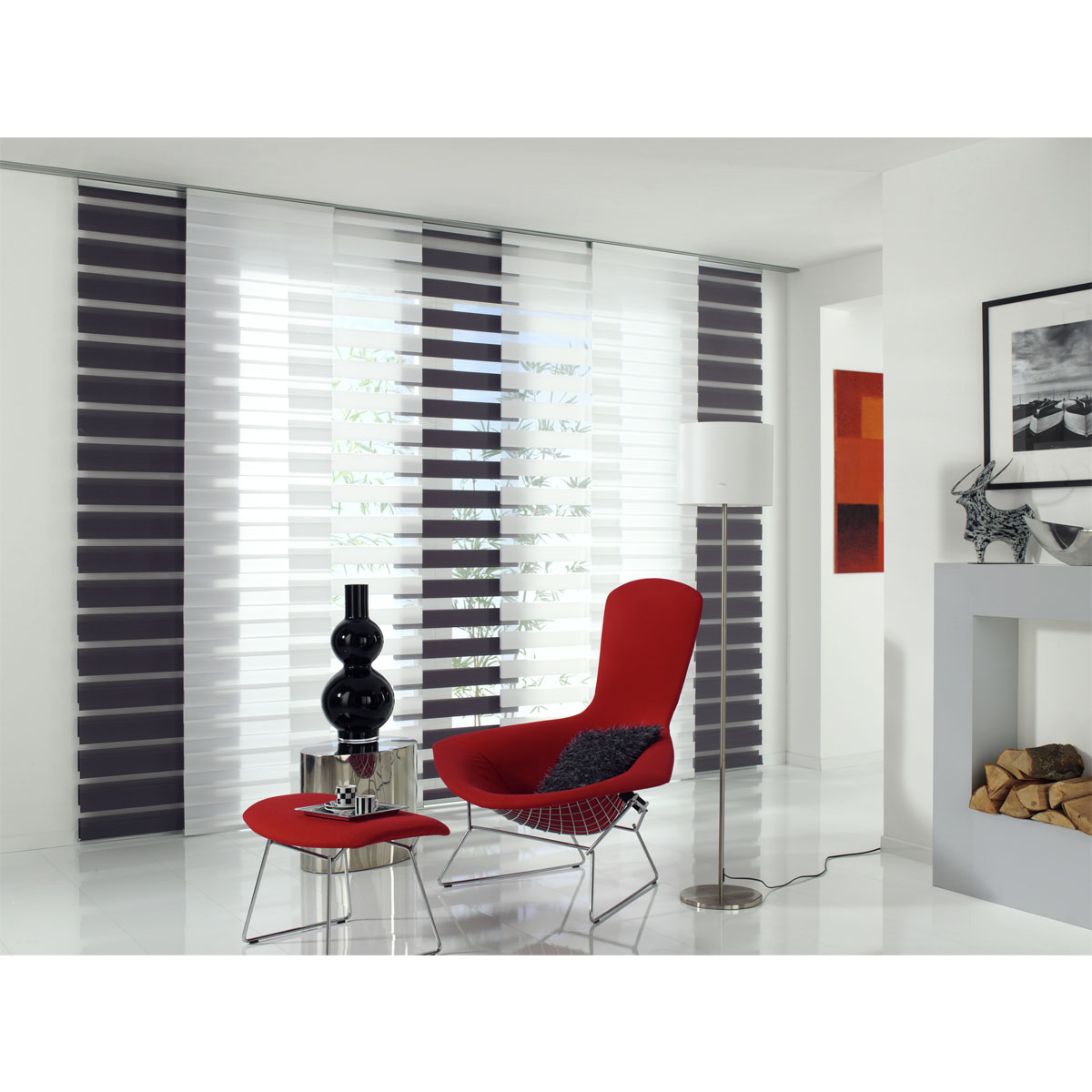 Gardinia Flächenvorhang Day+Night 245 x 60 cm grau Bild 2