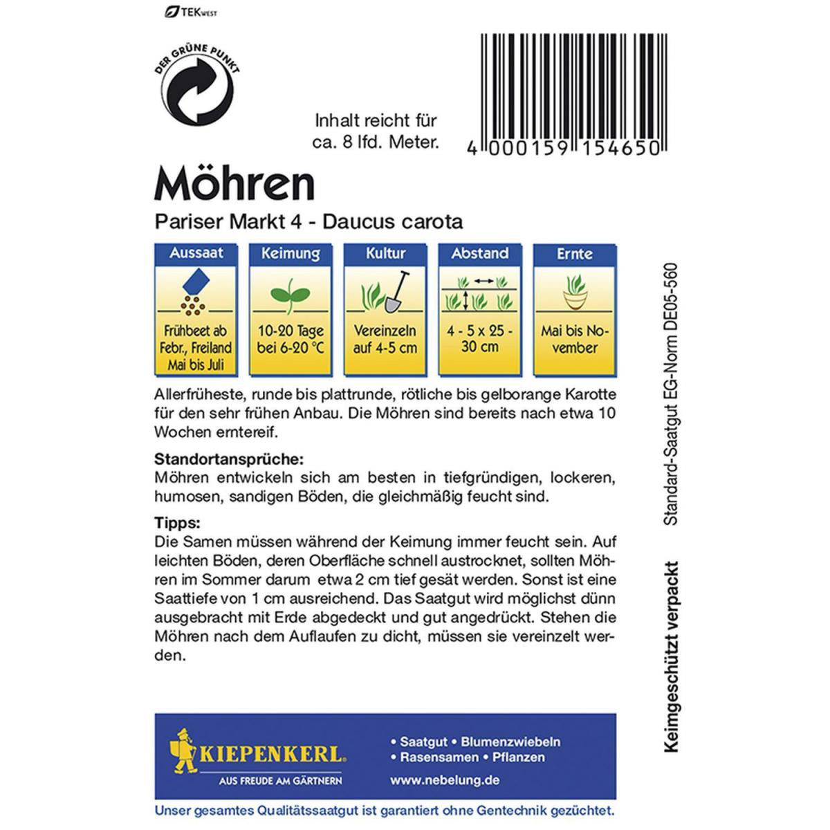 Kiepenkerl Möhren Pariser Markt 4 Bild 2