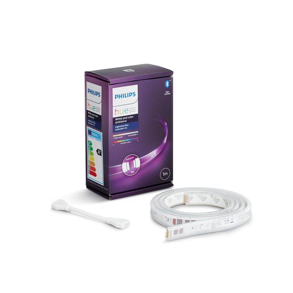 Philips Hue LED-Lichtband Lightstrip Plus Erweiterung 1m weiß Bild 4