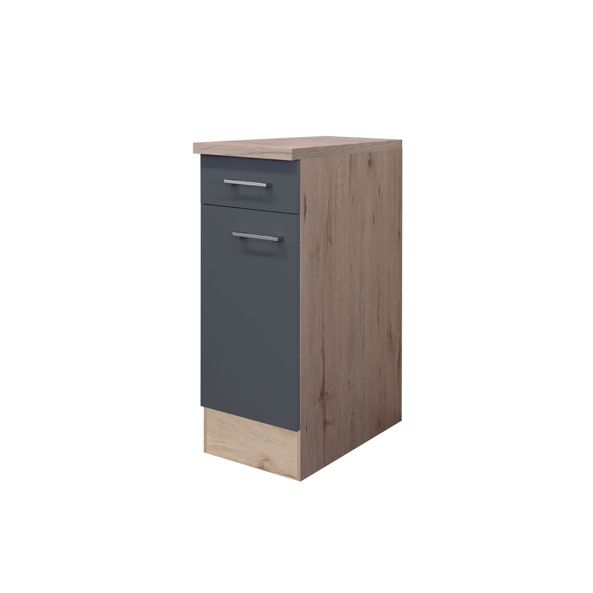 Flex-Well Küchenunterschrank „Tiago", 30x85x60 cm, basaltgrau/San Remo Eiche